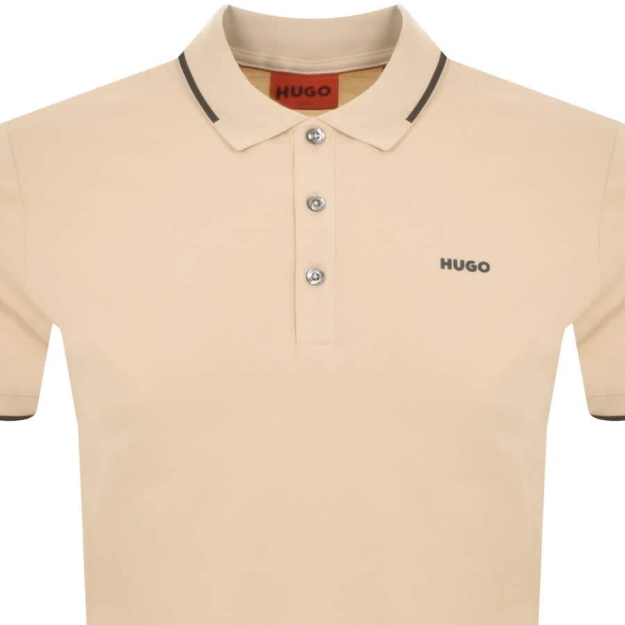 HUGO Dinoso22 Polo T Shirt Beige Mainline Menswear