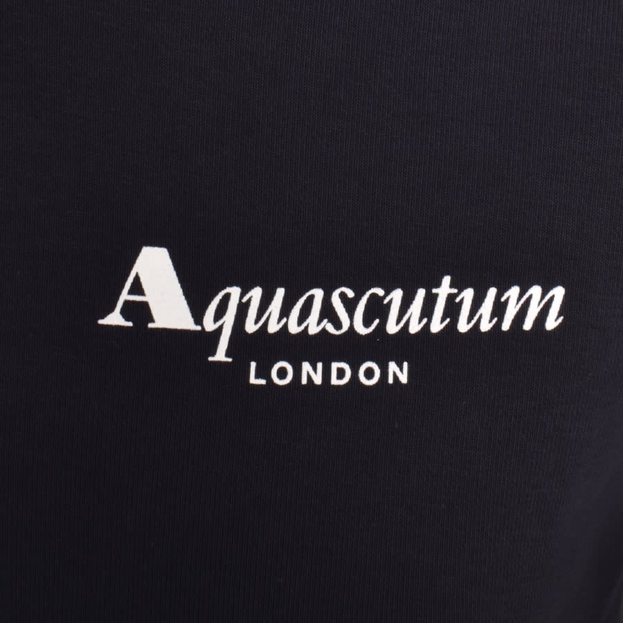 Aquascutum London Full Zip Hoodie Navy Mainline Menswear Denmark