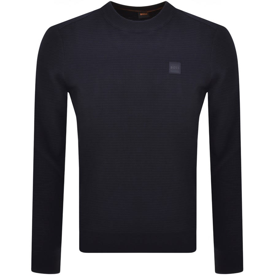 BOSS Anon Knit Jumper Navy Mainline Menswear United States