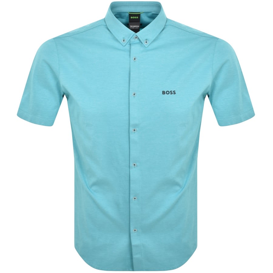 BOSS Motion S Short Sleeved Shirt Blue | Mainline Menswear