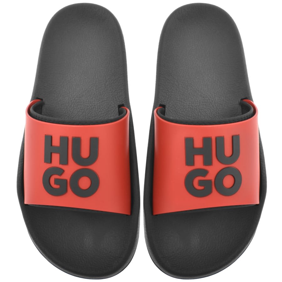 HUGO Nil Slid Sliders Black | Mainline Menswear