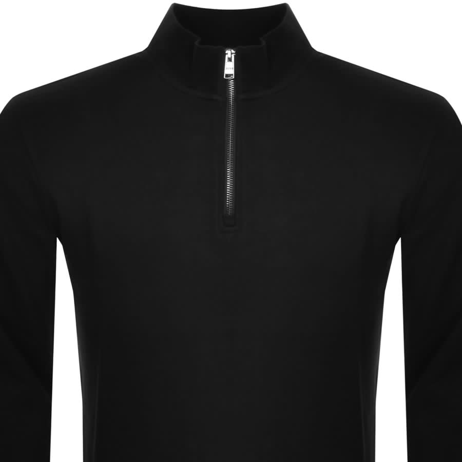 BOSS Half Zip Sidney 74 Sweatshirt Black Mainline Menswear