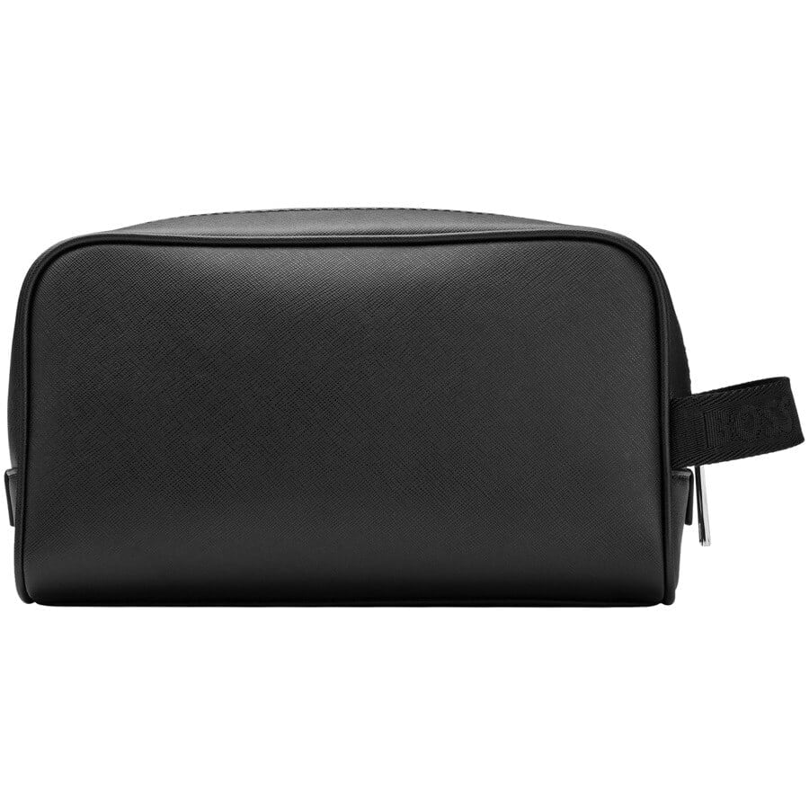 BOSS Zair Monogram Wash Bag Black Mainline Menswear