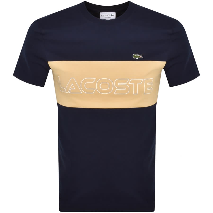 Lacoste Crew Neck Logo T Shirt Navy Mainline Menswear