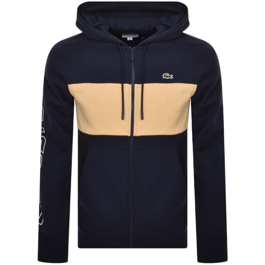 Lacoste Colour Block Full Zip Hoodie Navy Mainline Menswear