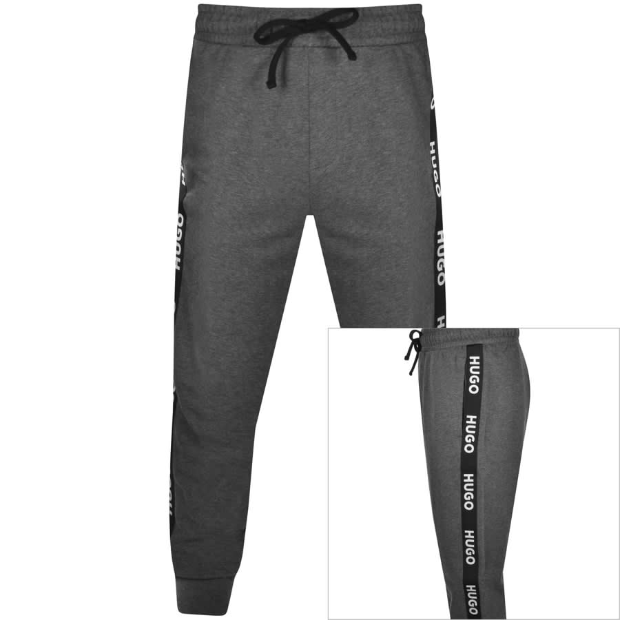 HUGO Sporty Grey Logo Jogging | Mainline Bottoms Menswear