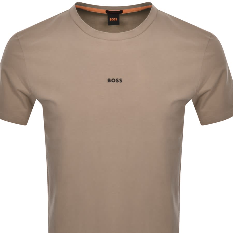 BOSS TChup Logo T Shirt Brown Mainline Menswear United States