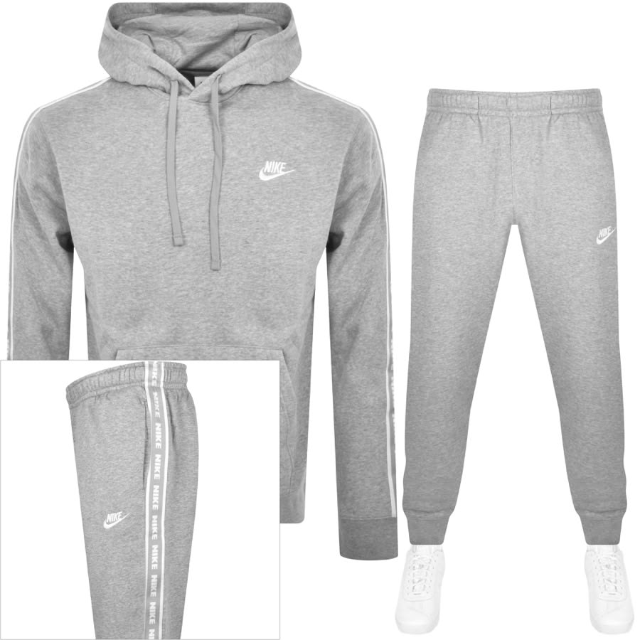 Nike Club Hooded Tracksuit Grey | Mainline Menswear