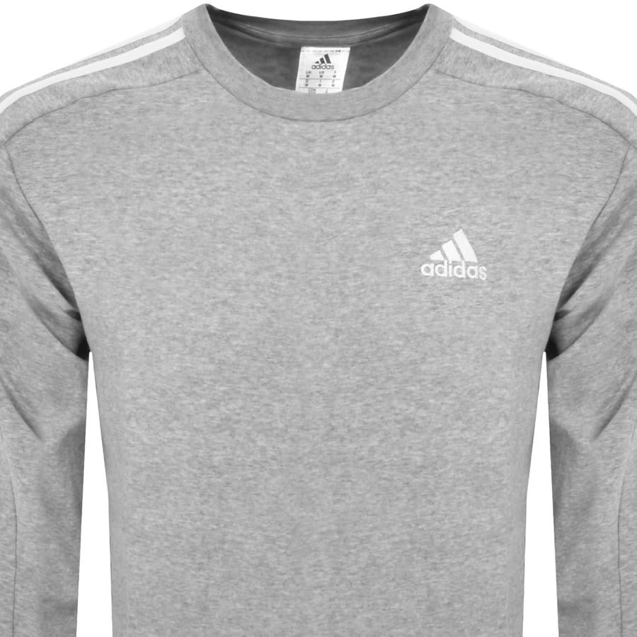 Gray adidas deals crew neck sweatshirt
