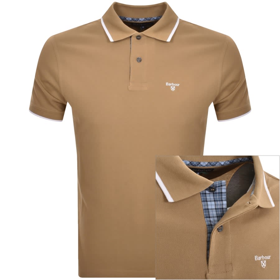 Barbour Easington Polo T Shirt Brown | Mainline Menswear