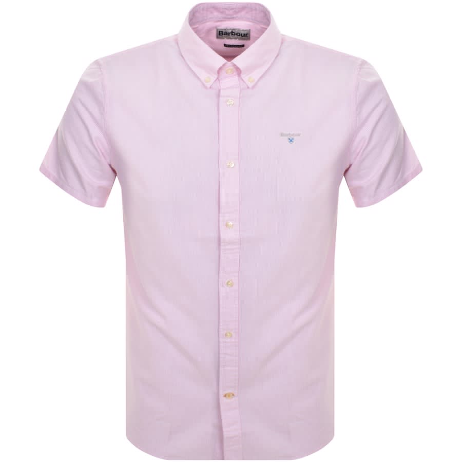 Barbour Stripe Oxford Short Sleeved Shirt Pink | Mainline Menswear