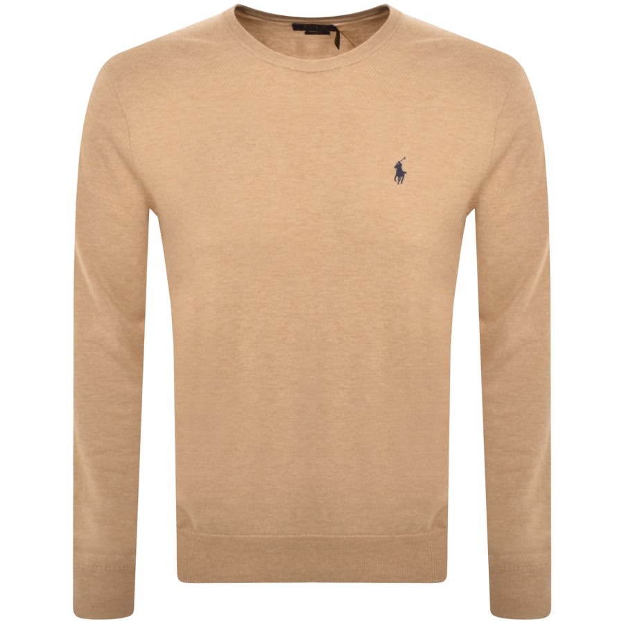 Ralph Lauren Crew Neck Knit Jumper Brown