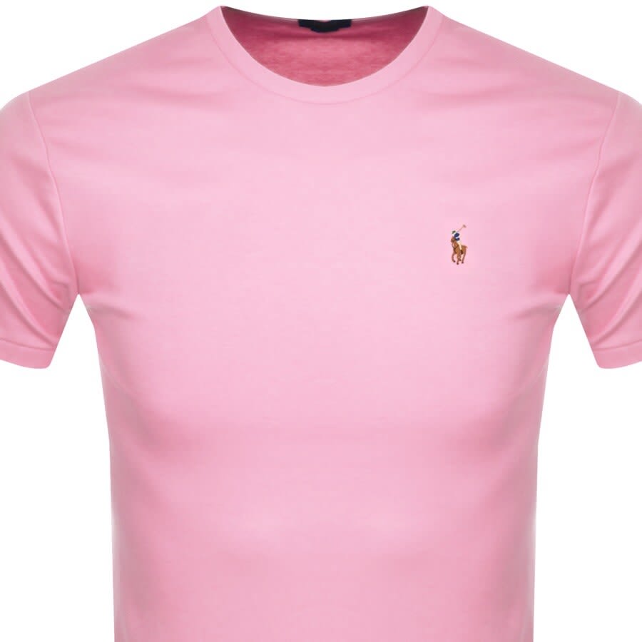 Ralph Lauren Crew Neck T Shirt Pink Mainline Menswear Ireland