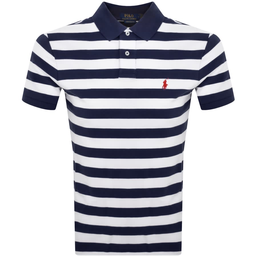 Navy blue and sales white polo ralph lauren