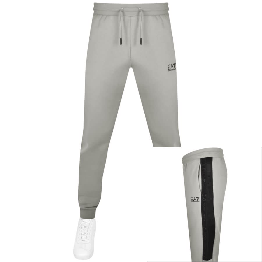 EA7 Emporio Armani Logo Jogging Bottoms Grey | Mainline Menswear