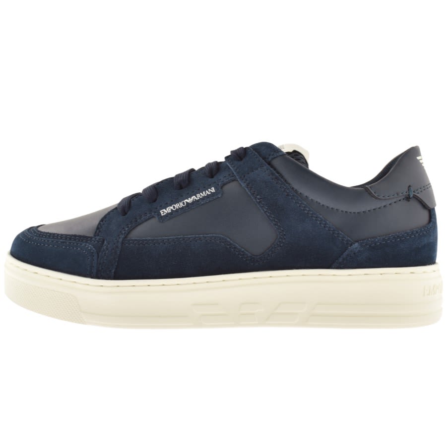 Navy armani clearance trainers