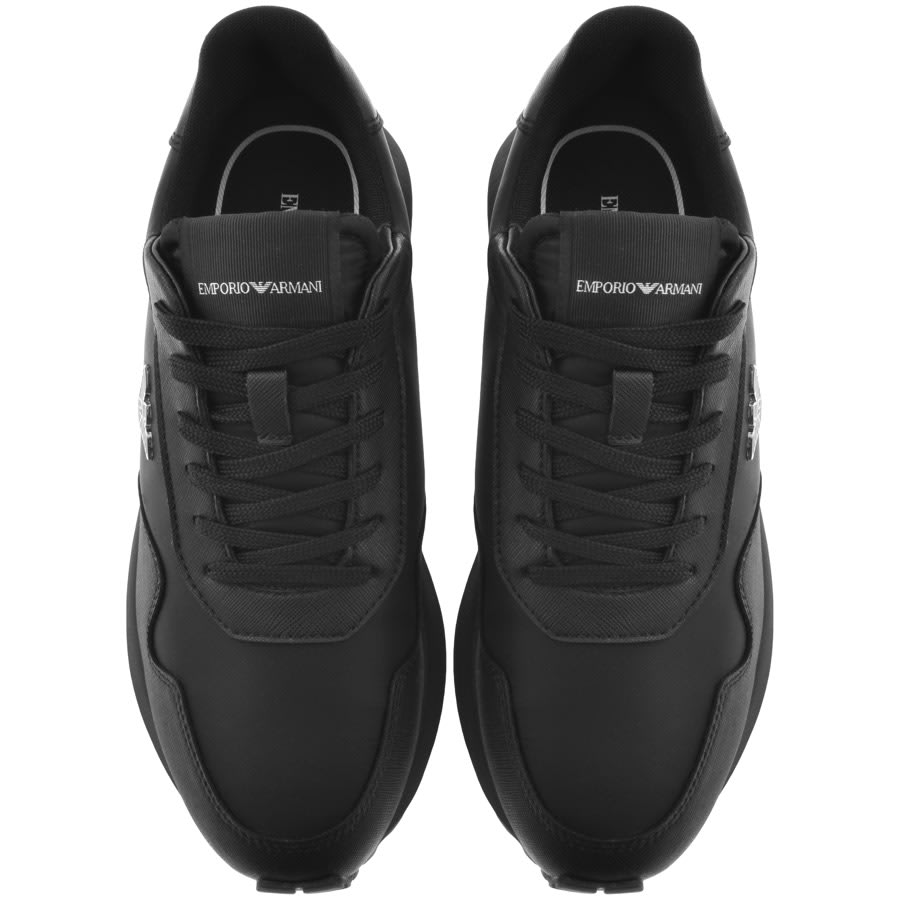 Emporio Armani Logo Trainers Black