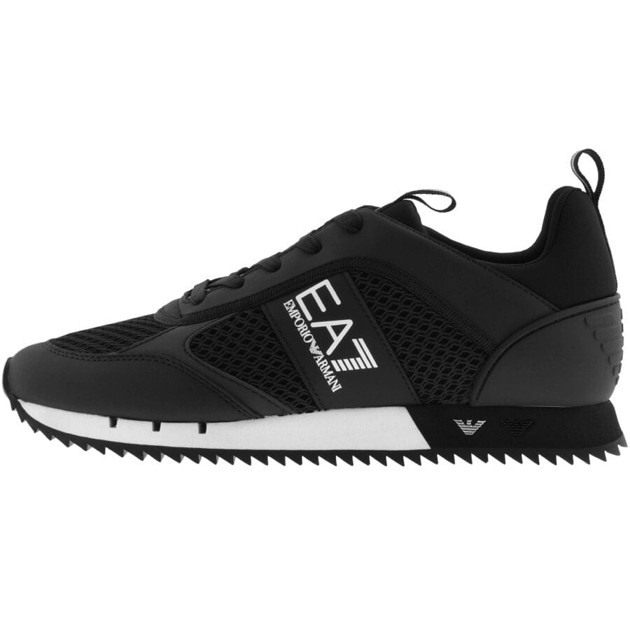 EA7 Emporio Armani Logo Trainers Black | Mainline Menswear