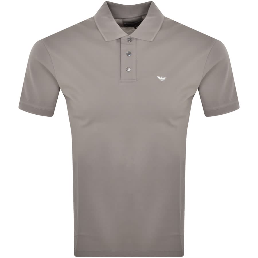 Emporio Armani Short Sleeved Polo T Shirt Brown | Mainline Menswear