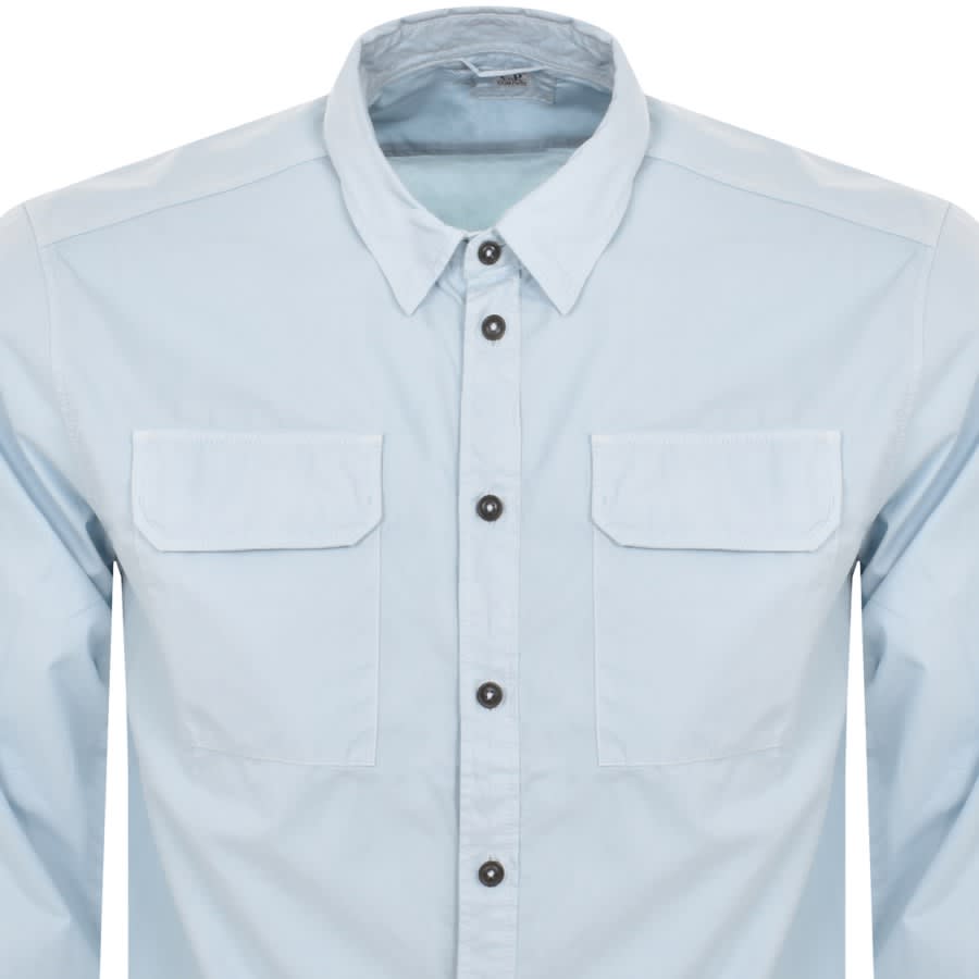 Cp company blue best sale overshirt