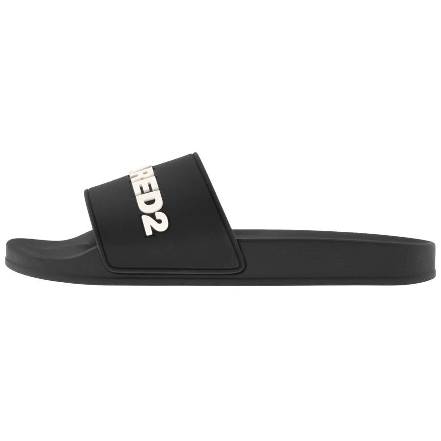 DSQUARED2 Logo Sliders Black Mainline Menswear Canada