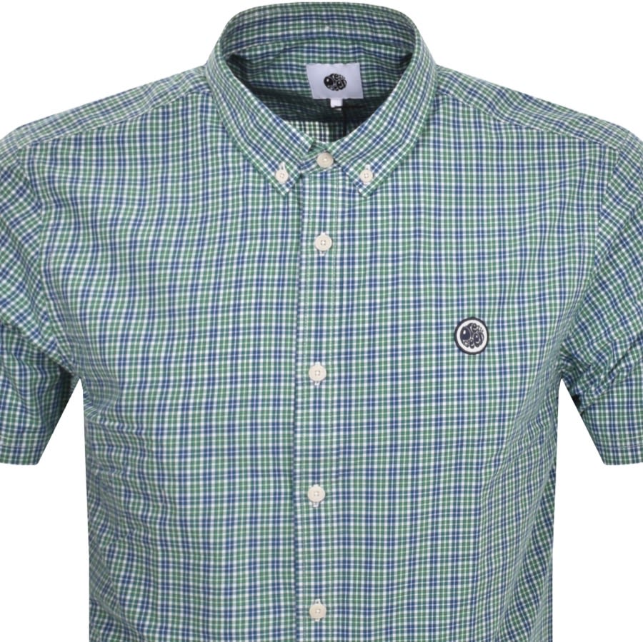 Pretty Green Check Short Sleeve Shirt Green