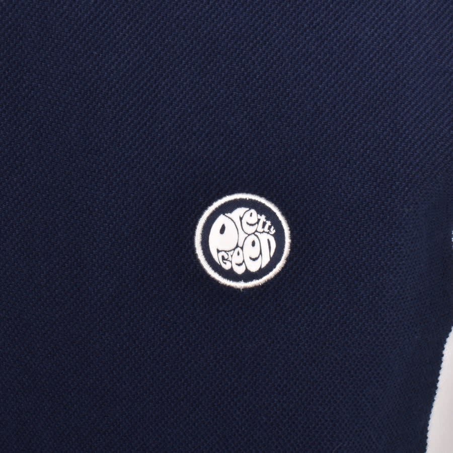 Pretty Green Prestleigh Zip Neck T Shirt Navy