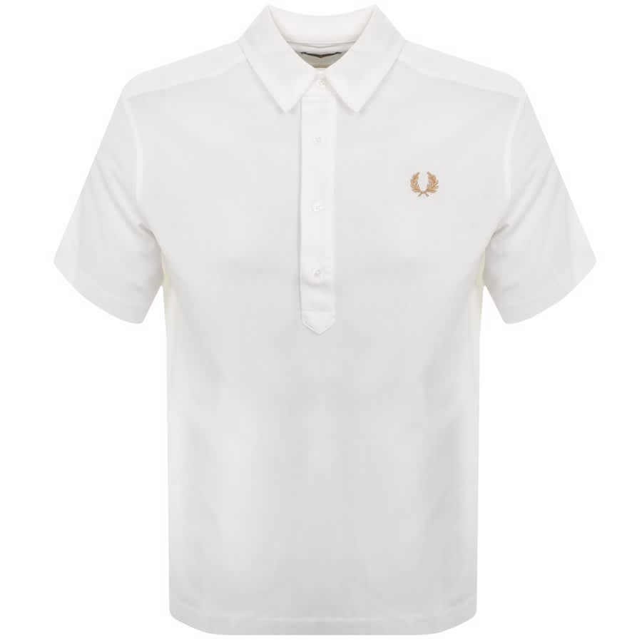 Fred Perry Short Sleeve Pullover Shirt White