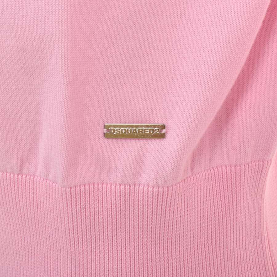DSQUARED2 Crew Neck Knit Jumper Pink Mainline Menswear Denmark