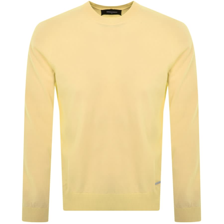 DSQUARED2 Crew Neck Knit Jumper Yellow