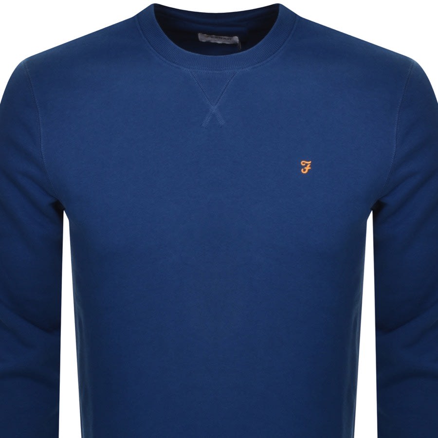 Farah Vintage Tim New Crew Sweatshirt Blue Mainline Menswear