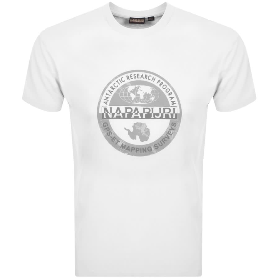 Napapijri S Bollo T Shirt White Mainline Menswear United States