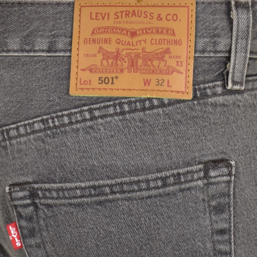 Levis Original Fit 501 Hemmed Shorts Grey