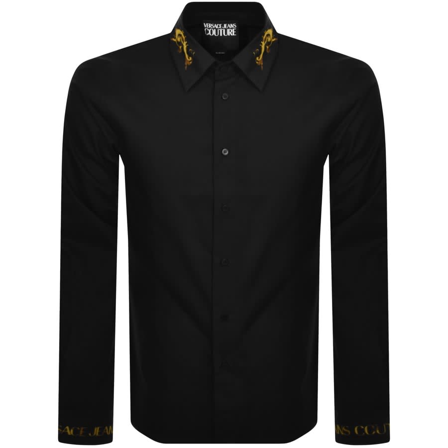 Versace Jeans Couture Slim Long Sleeve Shirt Black | Mainline Menswear