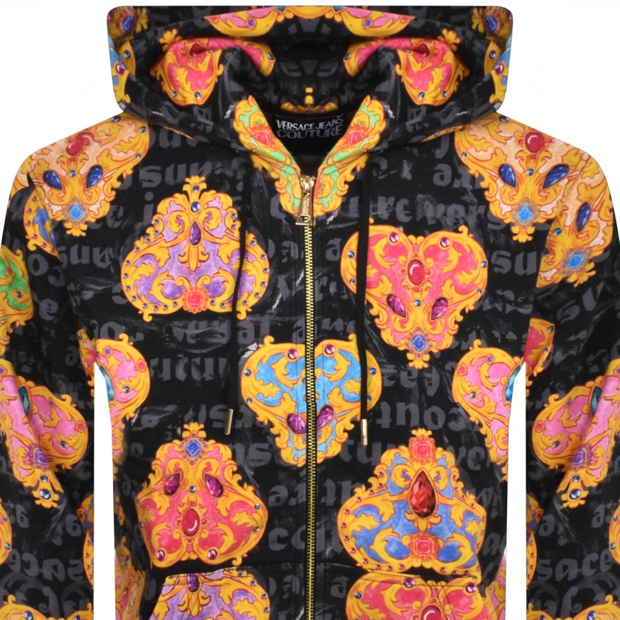 Versace Jeans Couture Full Zip Logo Hoodie BlackVersace Jeans Couture Full Zip Logo Hoodie Black Male Large