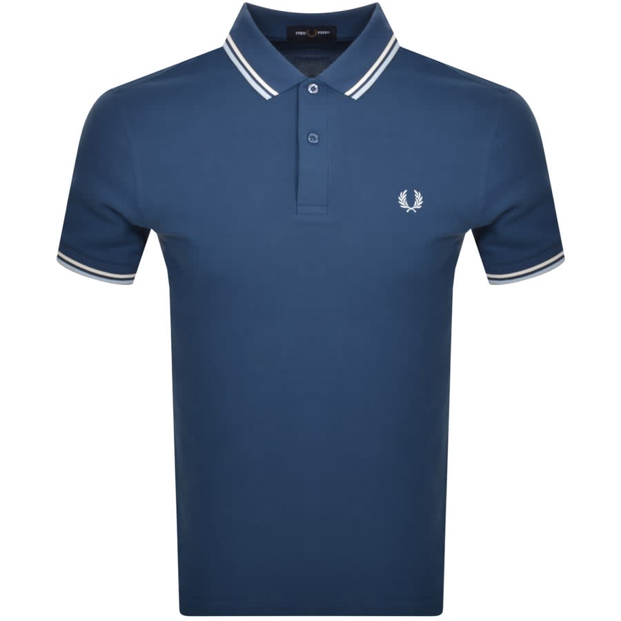 Fred Perry Twin Tipped Polo T Shirt Blue | Mainline Menswear
