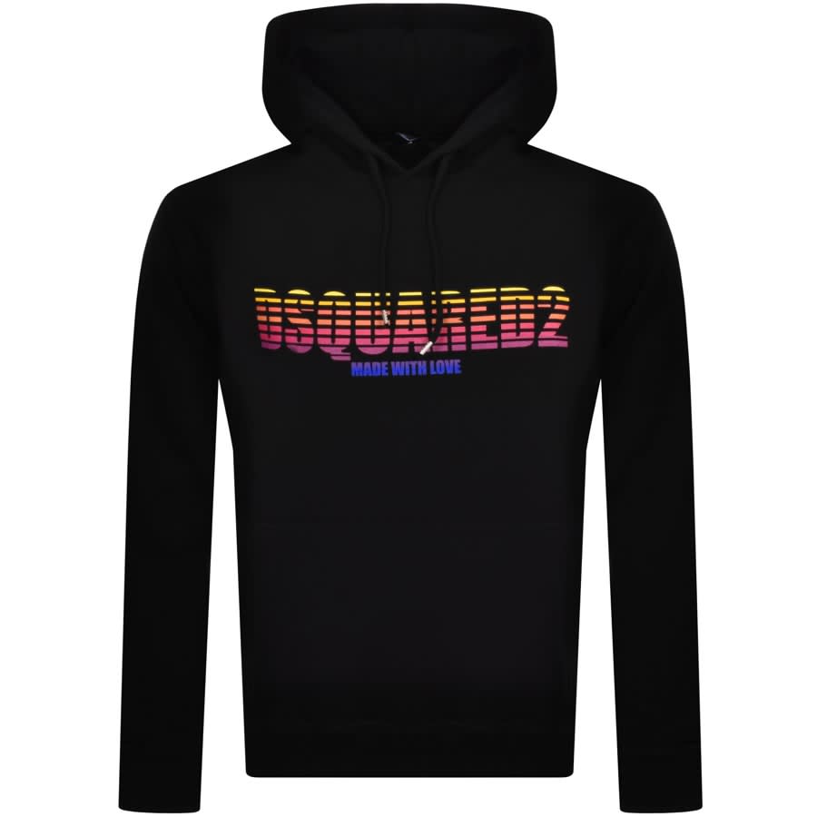 Black dsquared hoodie sales