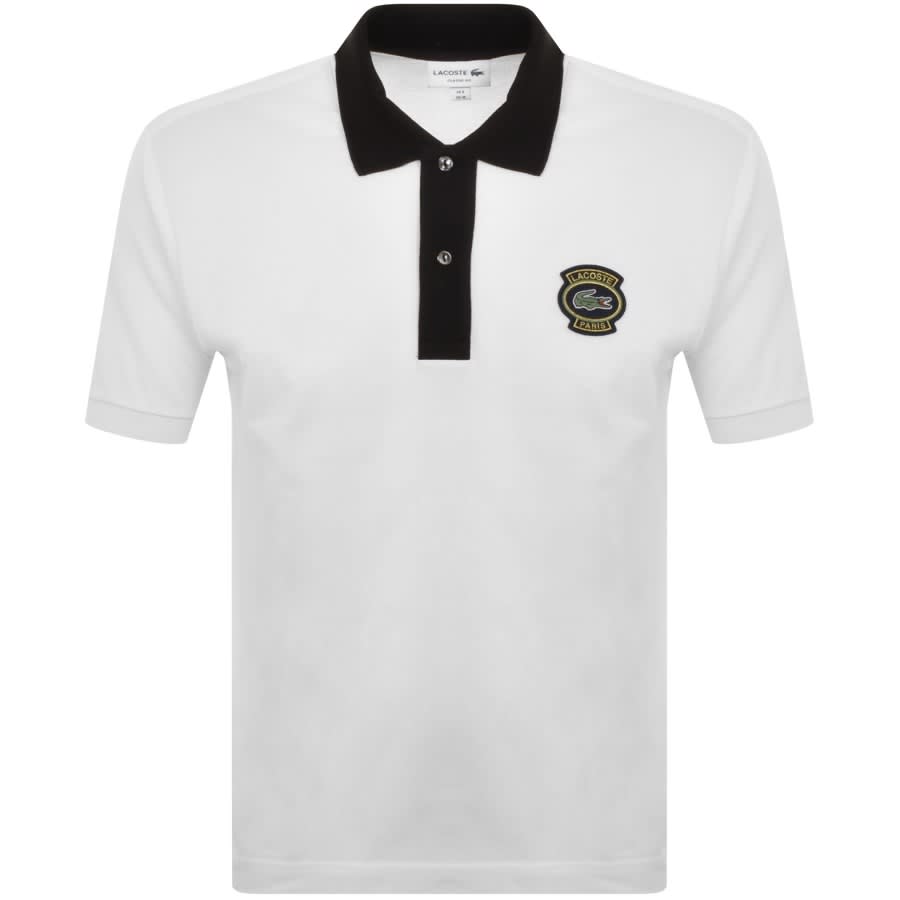 Lacoste V-neck T-shirt, men's, short sleeves, white - Worldshop