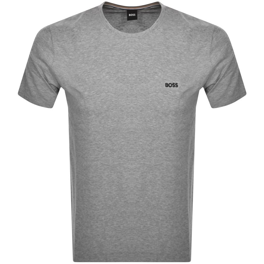 BOSS Logo T Shirt Grey Mainline Menswear