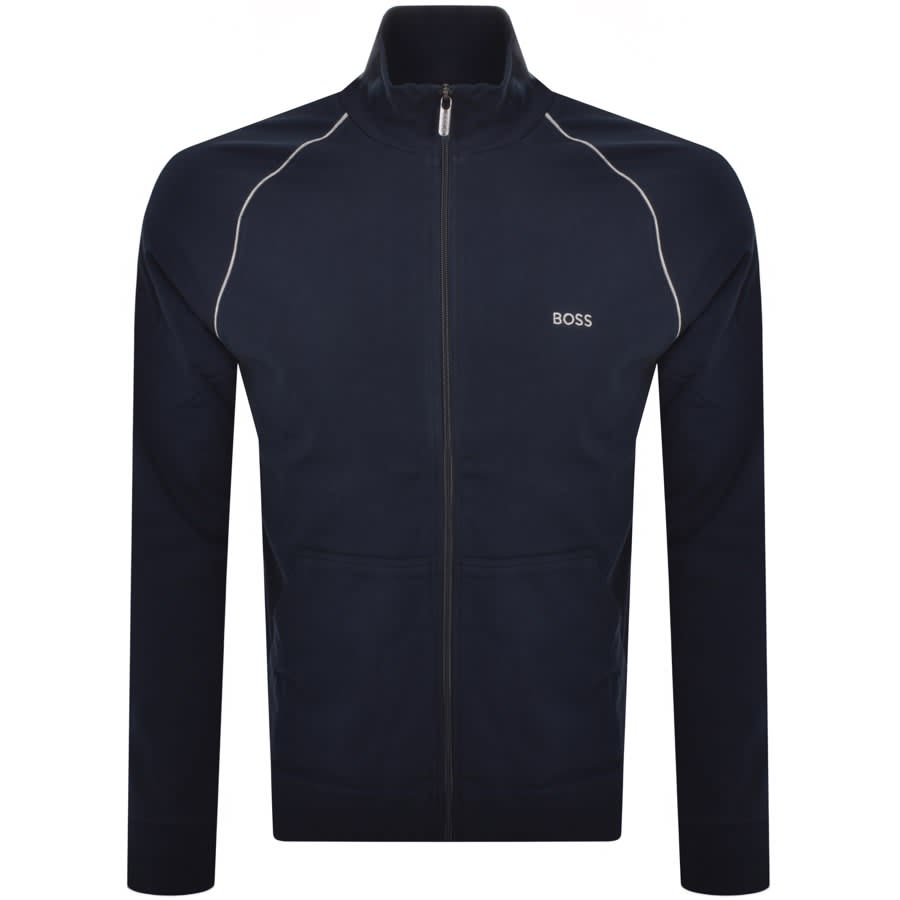BOSS Full Zip Sweatshirt Navy Mainline Menswear