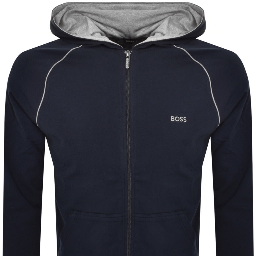 Boss navy hoodie deals