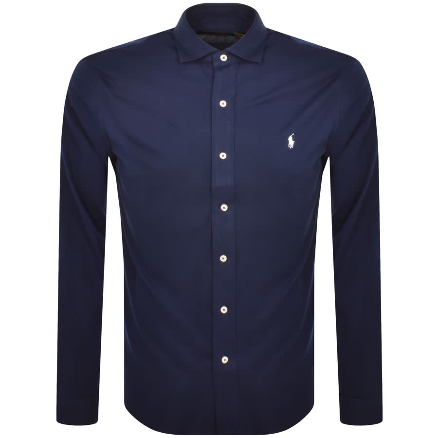 Ralph Lauren Long Sleeve Shirt Navy | Mainline Menswear Sweden