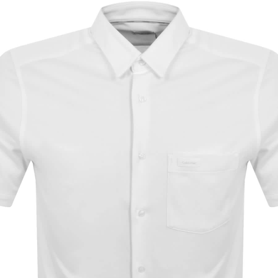 Calvin Klein Smooth Cotton Shirt White Mainline Menswear Australia