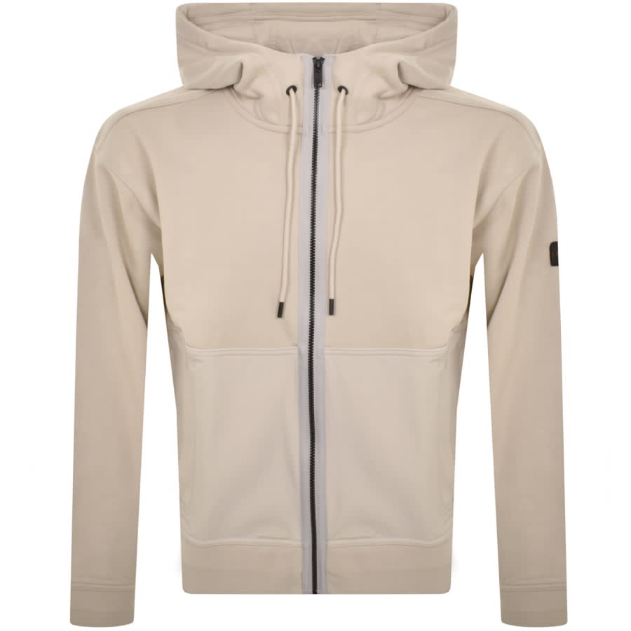 BOSS Zebridhood Full Zip Hoodie Beige