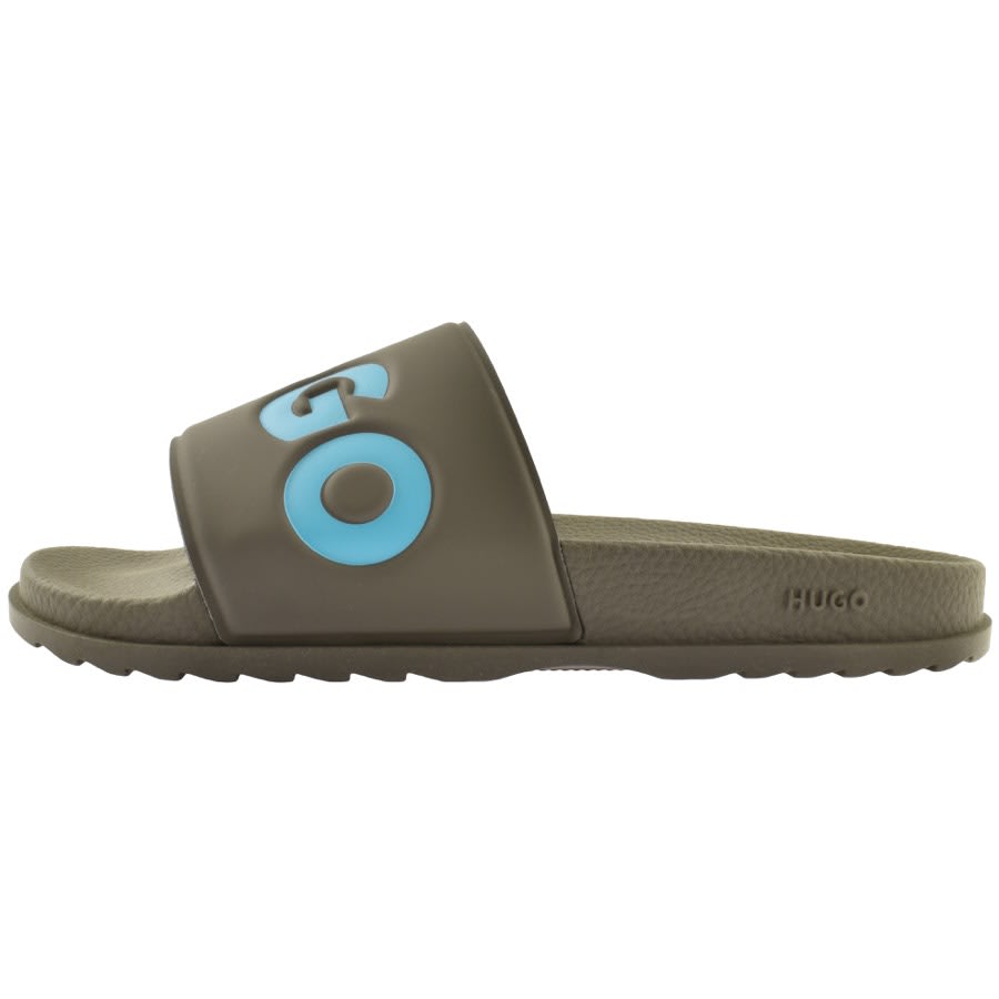 Green hugo boss sliders outlet