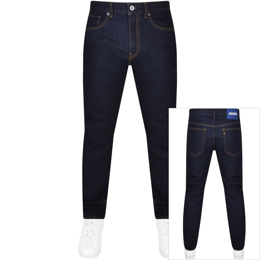 HUGO Ash 10259229 04 Slim Fit Jeans in Black for Men | UK