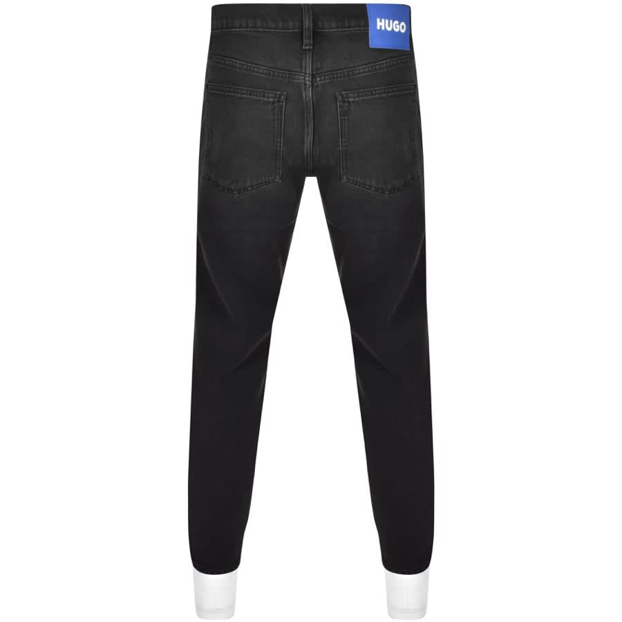 HUGO Blue Brody Dark Wash Tapered Jeans Grey
