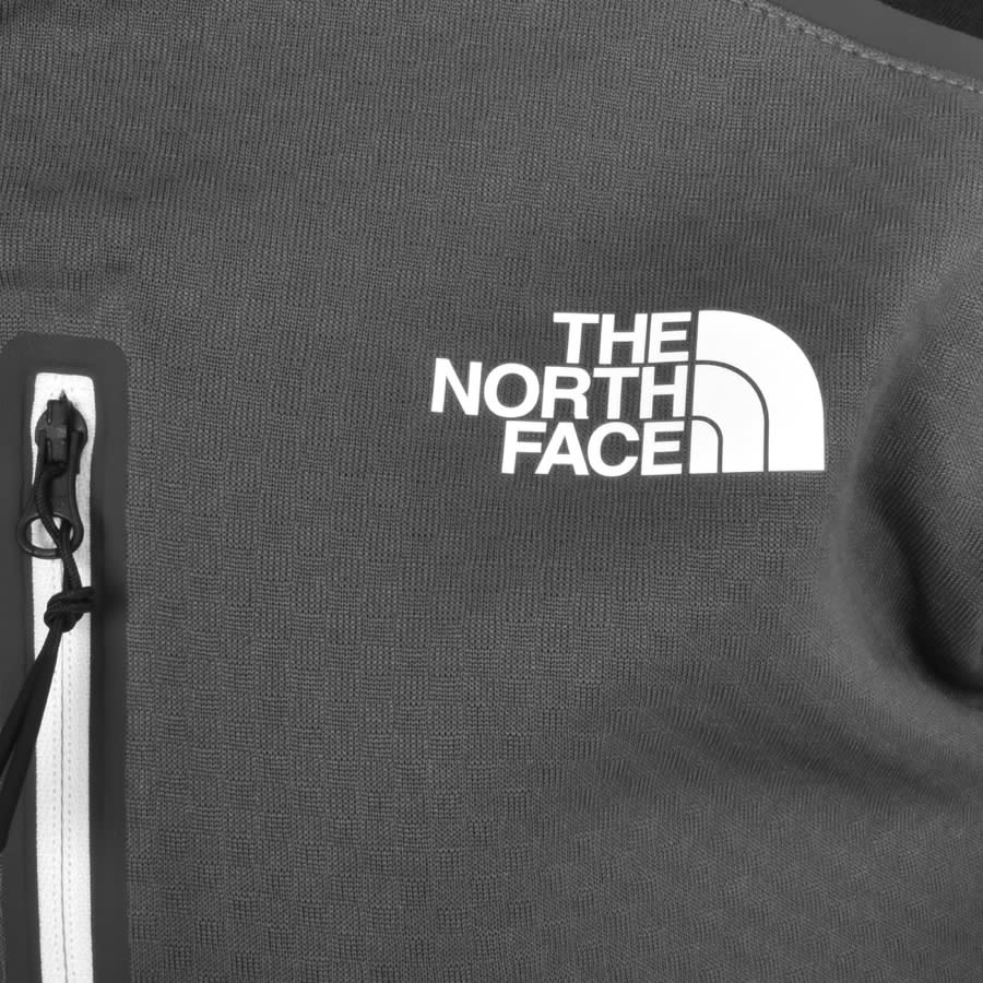 Grey north face zip hoodie sales
