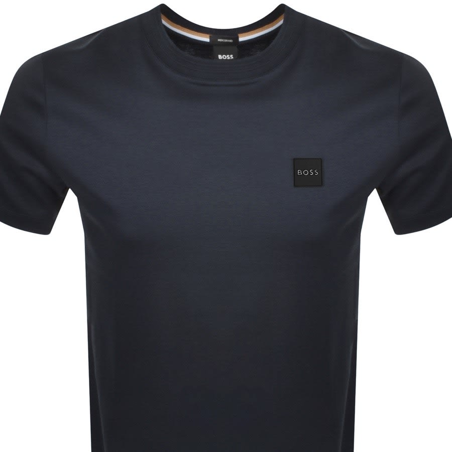 Boss navy t shirt on sale