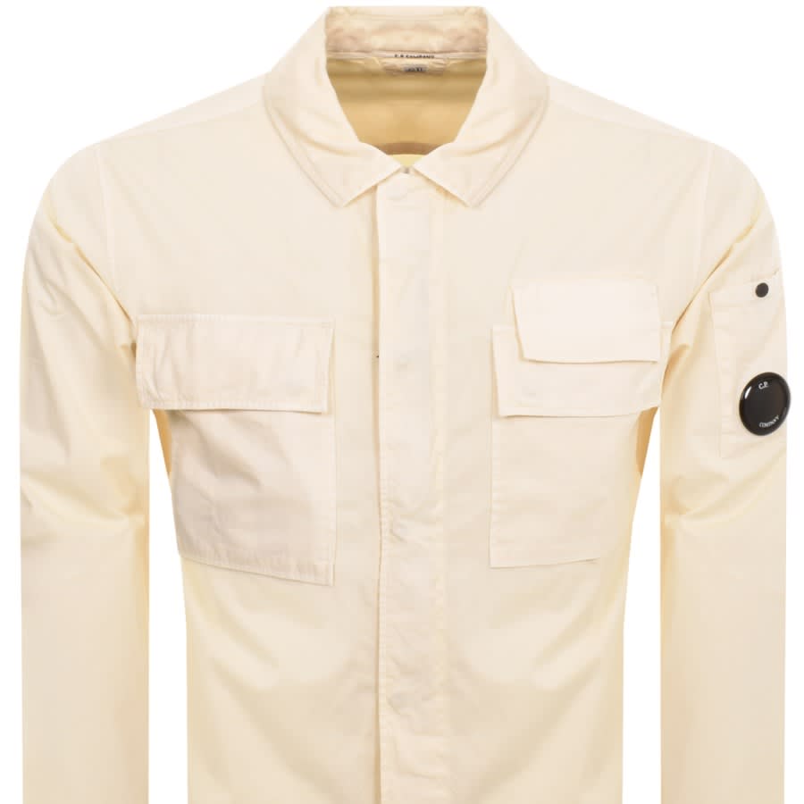 CP Company Gabardine Overshirt Cream Mainline Menswear United States